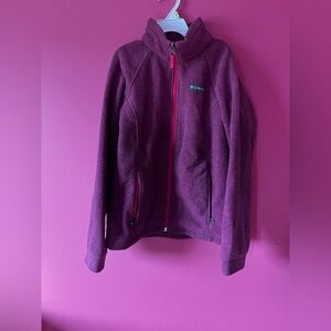 Columbia Purple Fleece Jacket Full-Zip Sporty Design